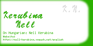 kerubina nell business card